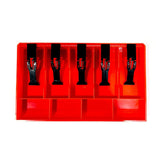 StorageMart ABS Plastic Cash Drawer, 5 Cash and 4 Coin Organizer for Supermarket, Plastic,40 x 3.5 x 24.5 cm, (Red) - StorageMart